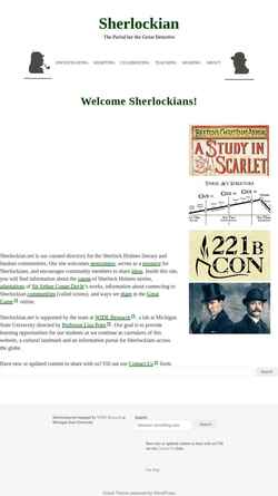 Скриншот sherlockian.net