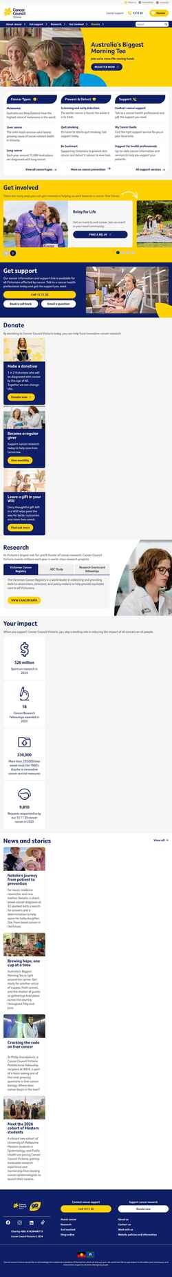 Skærmbillede www.cancervic.org.au