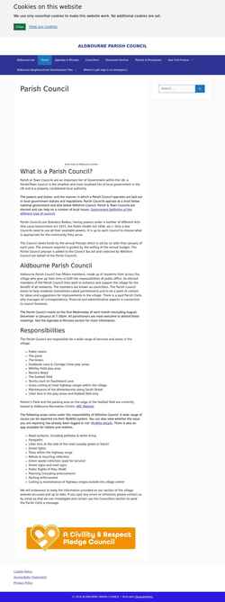 Screenshot aldbourne-pc.gov.uk