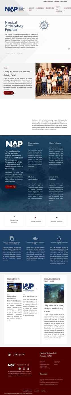 Screenshot nautarch.tamu.edu