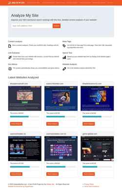 Screenshot www.analyzemysite.com
