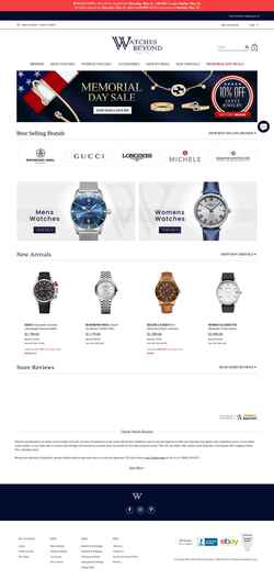 Screenshot watchesandbeyond.com