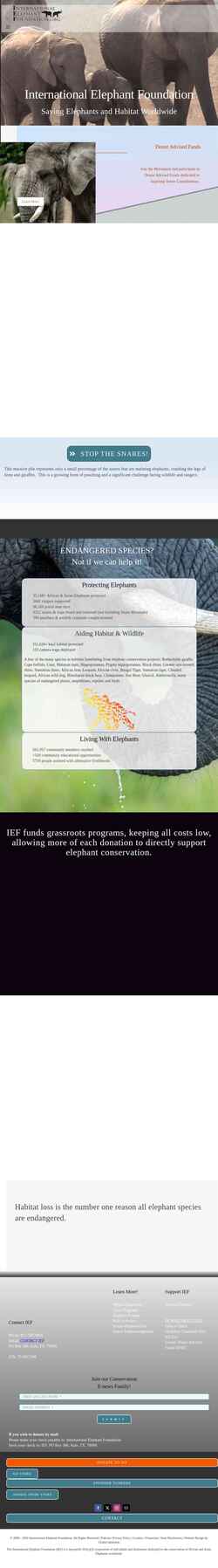 Ekran görüntüsü elephantconservation.org