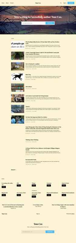 Screenshot www.tom-cox.com