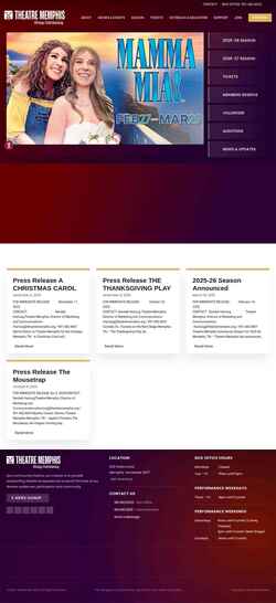 Ekran görüntüsü theatrememphis.org