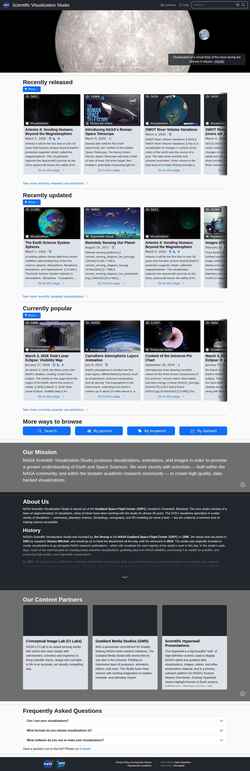 Screenshot svs.gsfc.nasa.gov