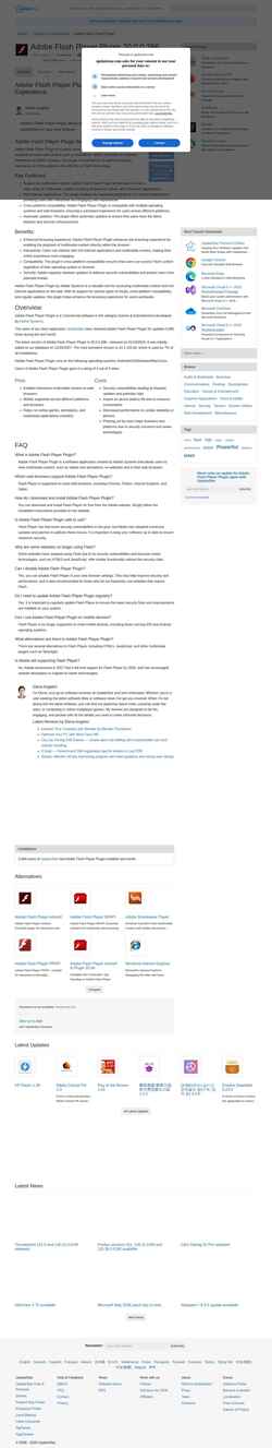 Schermafbeelding adobe-flash-player-plugin.updatestar.com