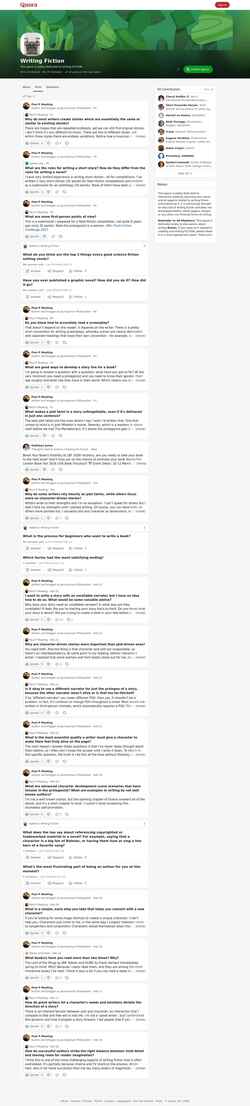 Captură de ecran writingfiction.quora.com