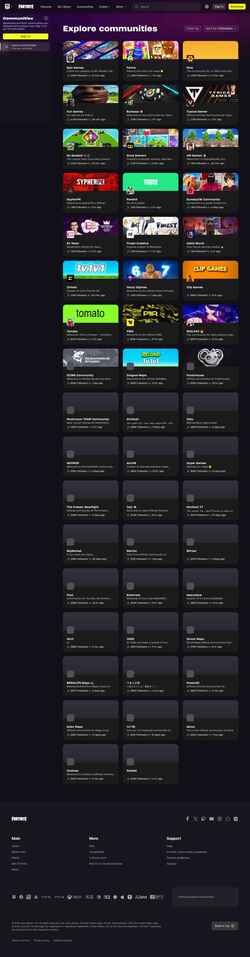 Captura de pantalla communities.epicgames.com