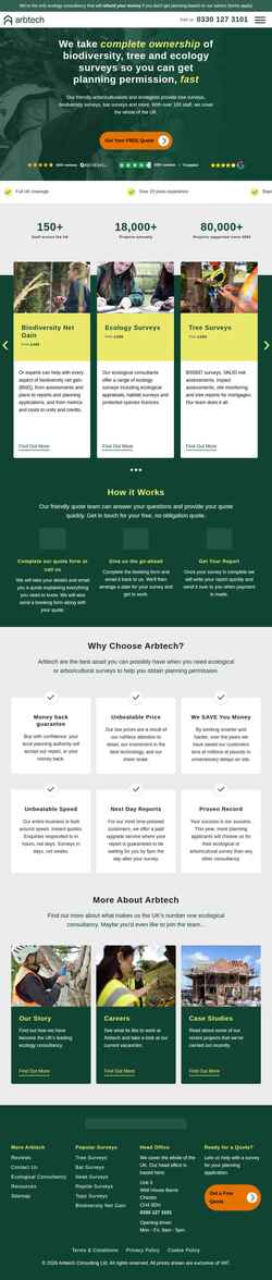 Ekrānuzņēmums arbtech.co.uk
