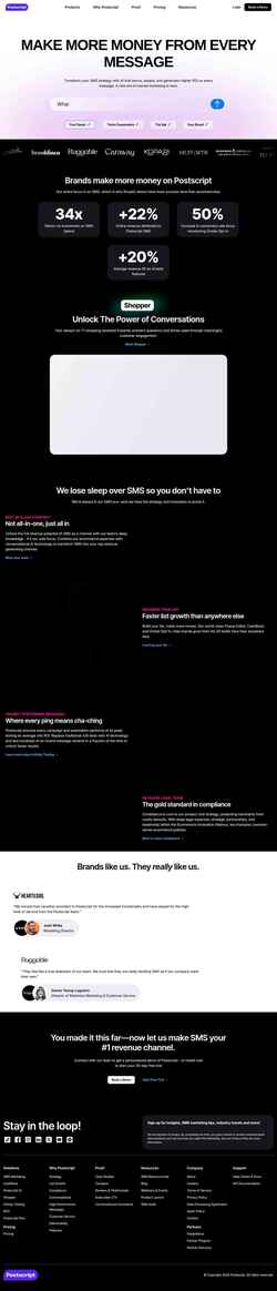 Скриншот postscript.io
