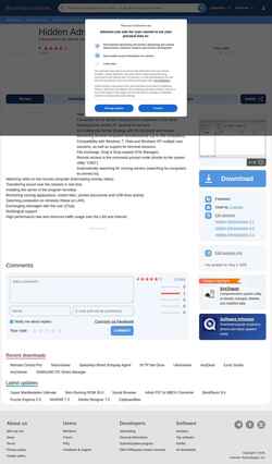 Captură de ecran hidden-administrator.software.informer.com