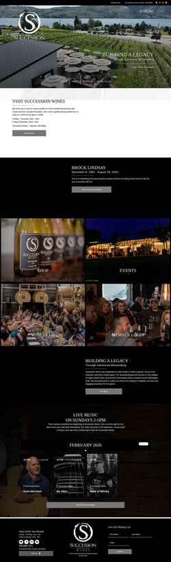 Screenshot successionwines.com