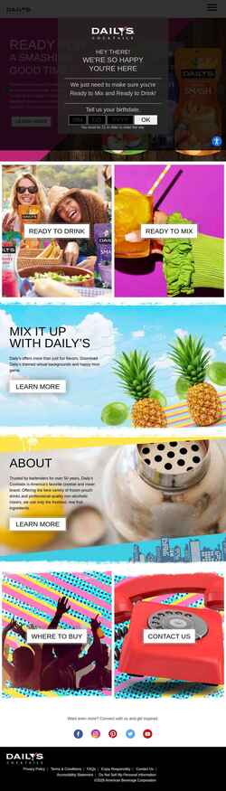 Screenshot dailyscocktails.com