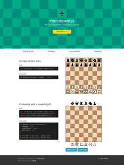 Képernyőkép chessboardjs.com