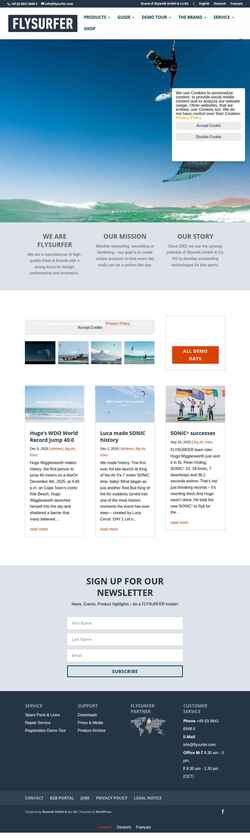 Zrzut ekranu flysurfer.com
