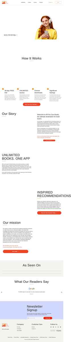 Captura de pantalla www.allyoucanbooks.com