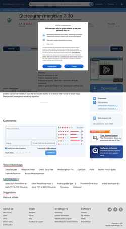 Снимак екрана stereogram-magician.software.informer.com