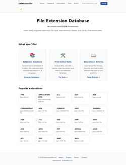 Captură de ecran extensionfile.net