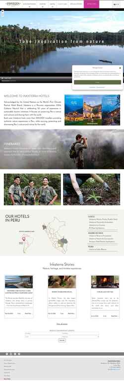Captura de pantalla www.inkaterra.com