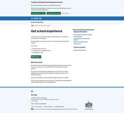 Captura de pantalla schoolexperience.education.gov.uk