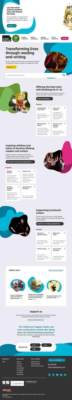 Screenshot www.scottishbooktrust.com