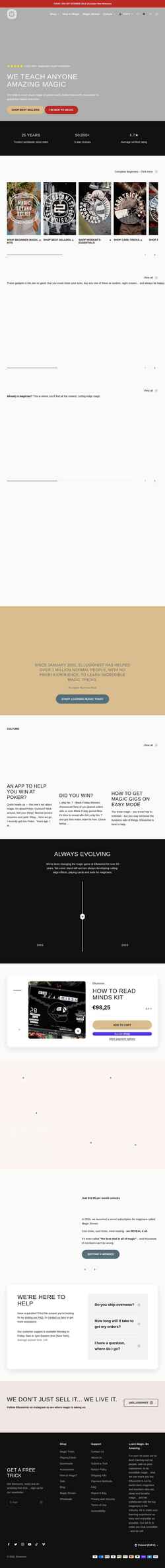 Screenshot ellusionist.com