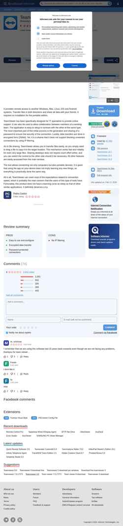 Captură de ecran teamviewer.software.informer.com