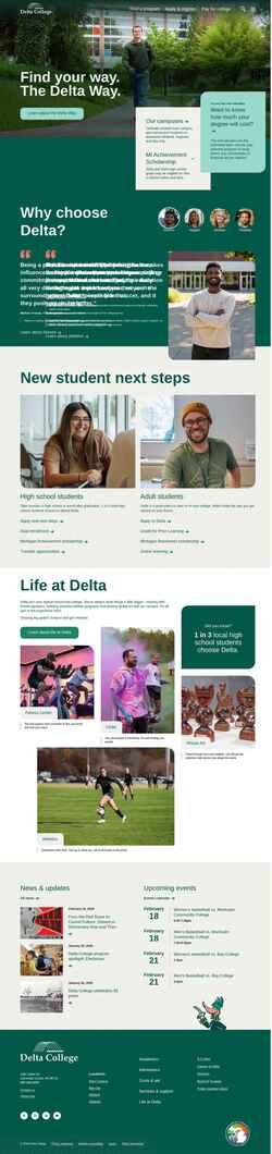 Screenshot delta.edu