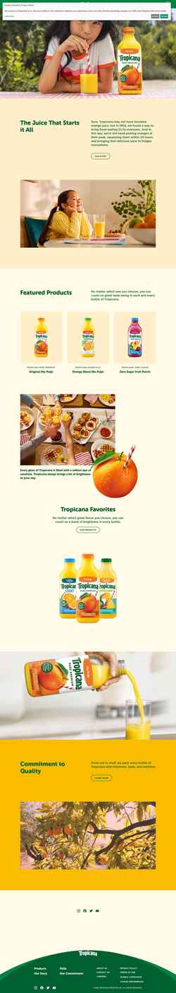 Zrzut ekranu tropicana.com
