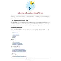 Screenshot www.adoption.org.uk