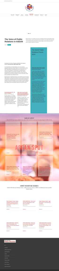 Screenshot www.aseanprnetwork.org