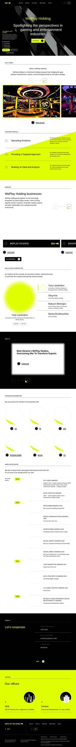 Screenshot weplayholding.com