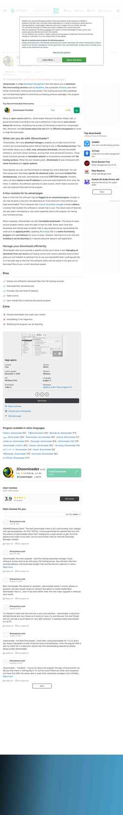截屏 jdownloader.en.softonic.com