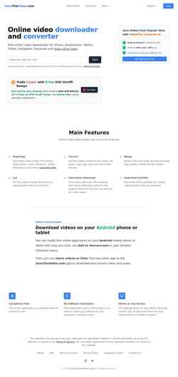 Снимак екрана www.savethevideo.com