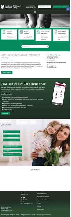 Screenshot allencountyohiochildsupport.com
