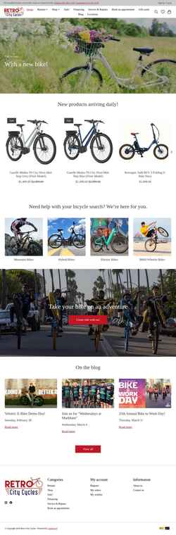 Screenshot www.retrocitycycles.com