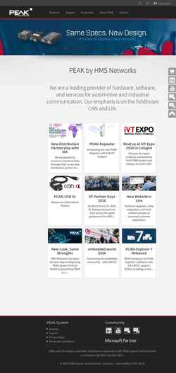 Képernyőkép www.peak-system.com