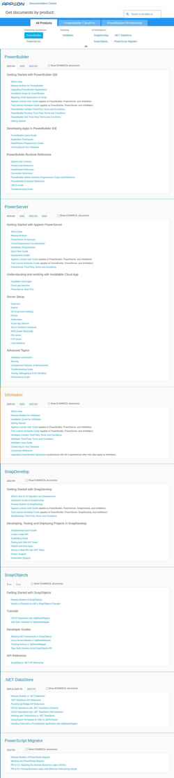 Screenshot docs.appeon.com