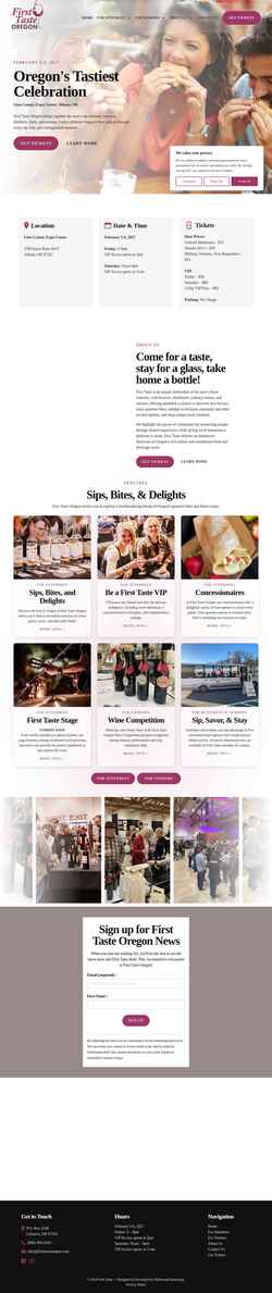 Screenshot firsttasteoregon.com