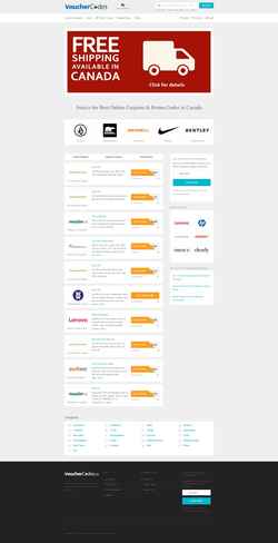 Snímka obrazovky vouchercodes.ca