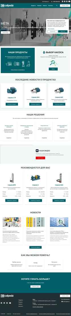 Skjermdump calpeda.ru