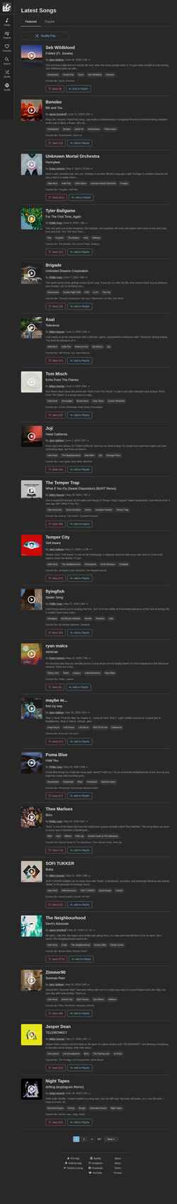 Screenshot www.indieshuffle.com