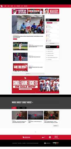 Captura de pantalla uhcougars.com