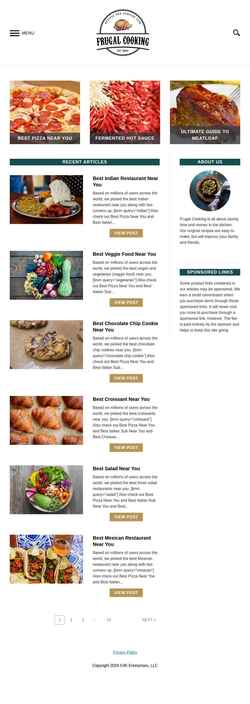 Screenshot frugalcooking.com
