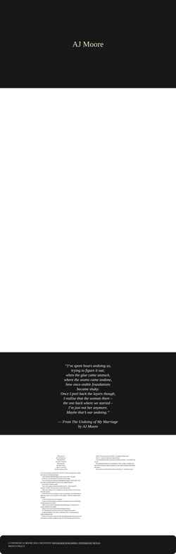 Screenshot ajmoorewriting.com