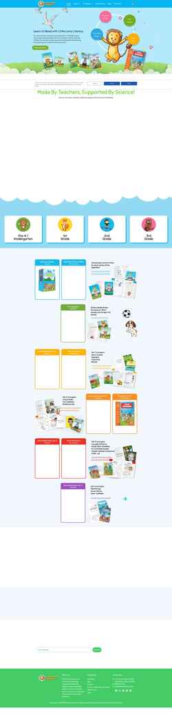 Captura de pantalla littlelionsliteracy.com