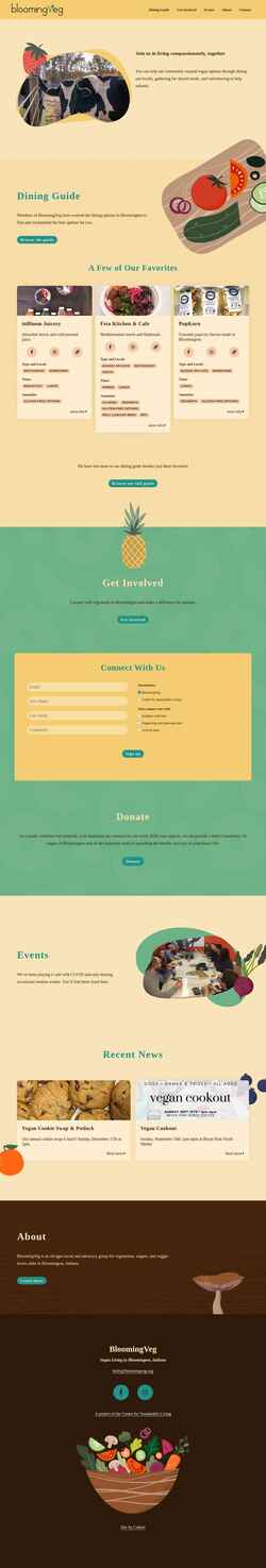 Screenshot bloomingveg.org