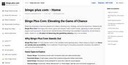 Screenshot bingopluscom.online