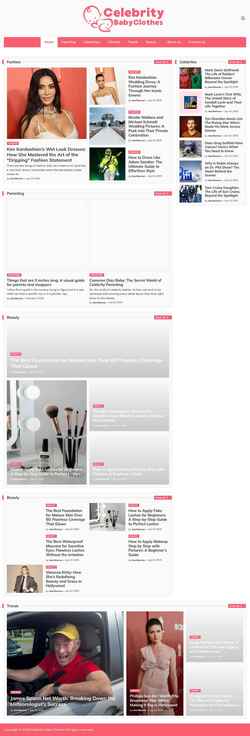 Captura de pantalla celebritybabyclothes.com